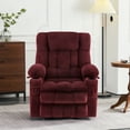 thumbnail image 2 of MCombo Dual Motor Power Lift Recliner Chair for Elderly People with Massage and Heat, Infinite Position, USB Ports, Cup Holders, Extended Footrest, Fabric 7890 Medium-Regular, Burgundy, 2 of 9