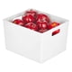 thumbnail image 3 of Organizador de almacenamiento de plástico, contenedor grande, accesorios de despensa de cocina, armario, encimera, nevera, organizador de alimentos de 2 blancos, 3 of 5