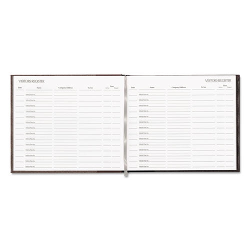 Hardcover Visitor Register Book, Black Cover, 9.78 x 8.5 Sheets, 128 Sheets/Book Hardcover Visitor Register Book, Black Cover, 9.78 x 8.5 Sheets, 128 Sheets/Book