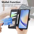 thumbnail image 4 of For Samsung Galaxy A23 5g Geometric Zipper Wallet Side Buckle Leather Phone Case(pink), 4 of 5