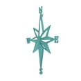 thumbnail image 2 of Zeckos Turquoise Cast Iron Nautical Compass Rose Wall Hanging Décor, 2 of 5
