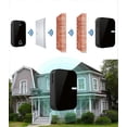thumbnail image 2 of Wireless Doorbell with Battery, Mini Doorbell 150M Waterproof Electronic Chime Kit, 38 Melodies at 4 Volume Levels for Home, Office, Hotel, etc, 2 of 5