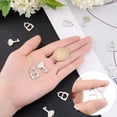 thumbnail image 3 of 304 Stainless Steel Charms Laser Cut Polishing Key and Lock Stainless Steel Color 17~20x13mm Hole: 1mm 12pcs/box, 3 of 7