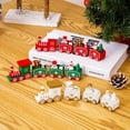 thumbnail image 4 of Adornos de tren de madera para Navidad, adornos de pastel de Papá Noel para el hogar, árboles de Navidad, regalo para niños, Feliz Año Nuevo 2024, 4 of 4