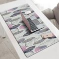thumbnail image 2 of Long Mouse Pads for Desk,Pink and Grey Watercolor Feather Pattern Desk Mats on Top Of Desks, Desk Mouse Pad Extra Large with 3mm Non-Slip Base and Stitched Edge for Gaming,Office,Work,Home 47.3"x23.6", 2 of 6