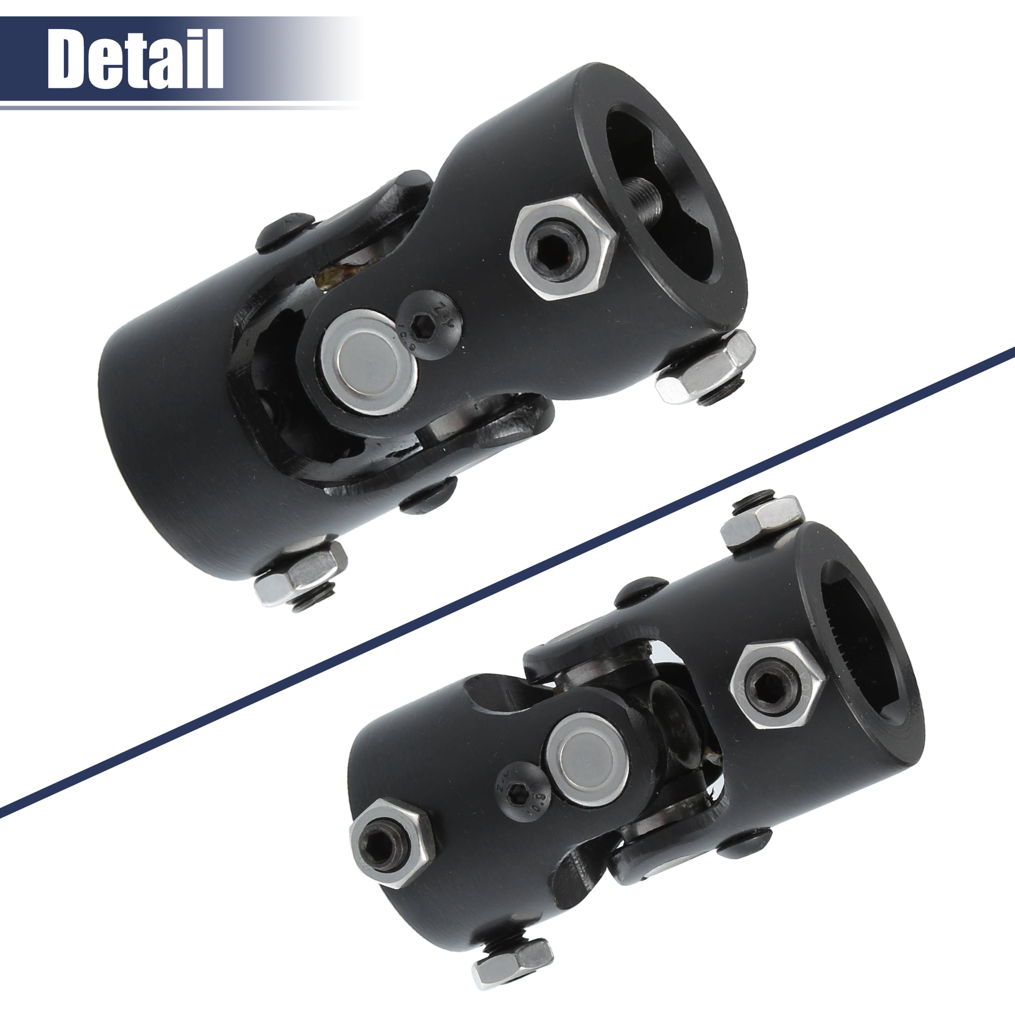 Unique Bargains 1 Pcs Universal 1" DDx1" DD Steering U-Joint Coupler Replacement Black