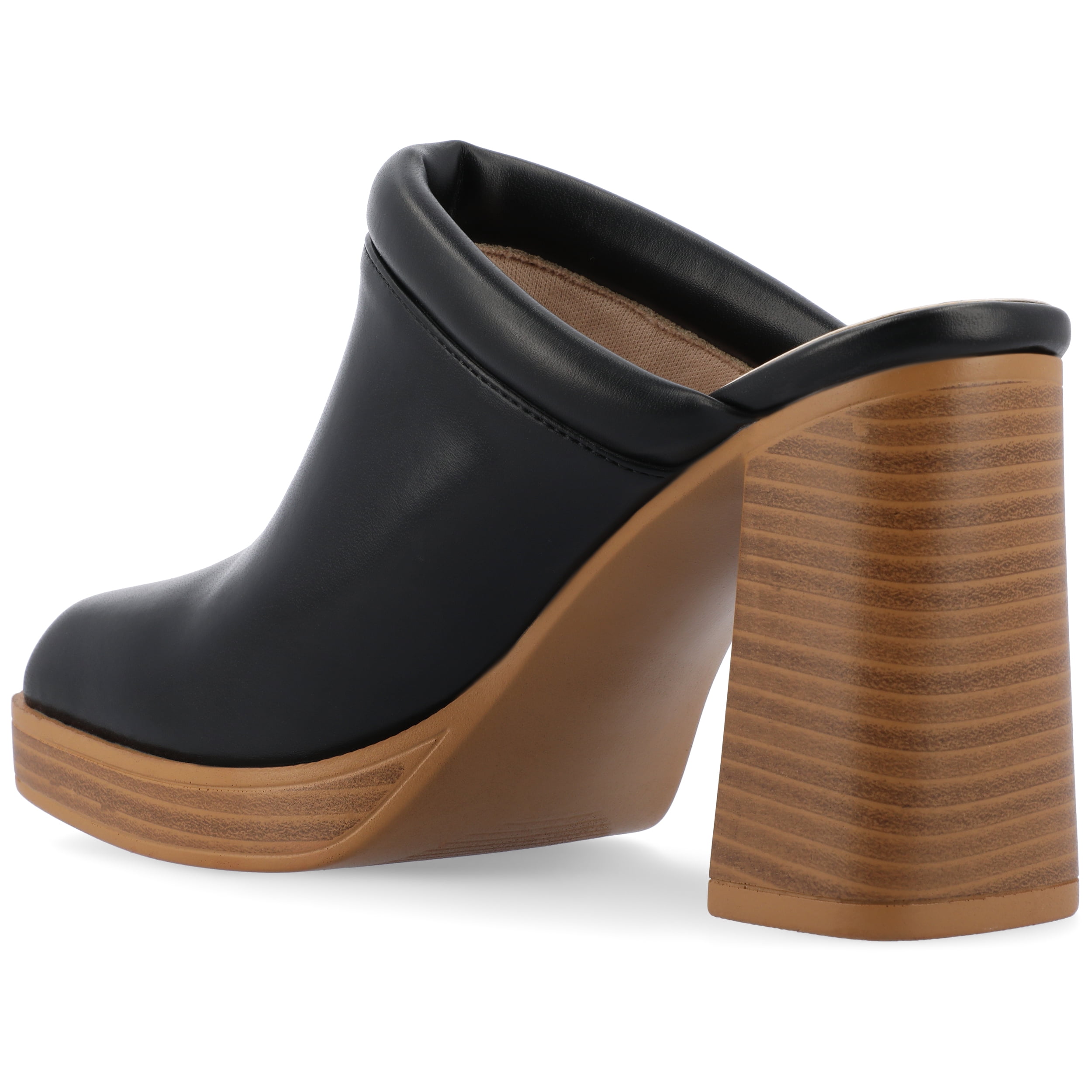 Journee Womens Izara Slip On Platform Mule Pumps