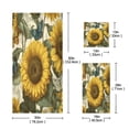 thumbnail image 3 of WOBOGO Cyan Butterfly Sunflower Ultra Soft 3 Pack Cotton Towel Set Includes 1 Bath Towel 1 Face Towel and 1 Washcloth for Everyday Use Lightweight and Compact, 3 of 8