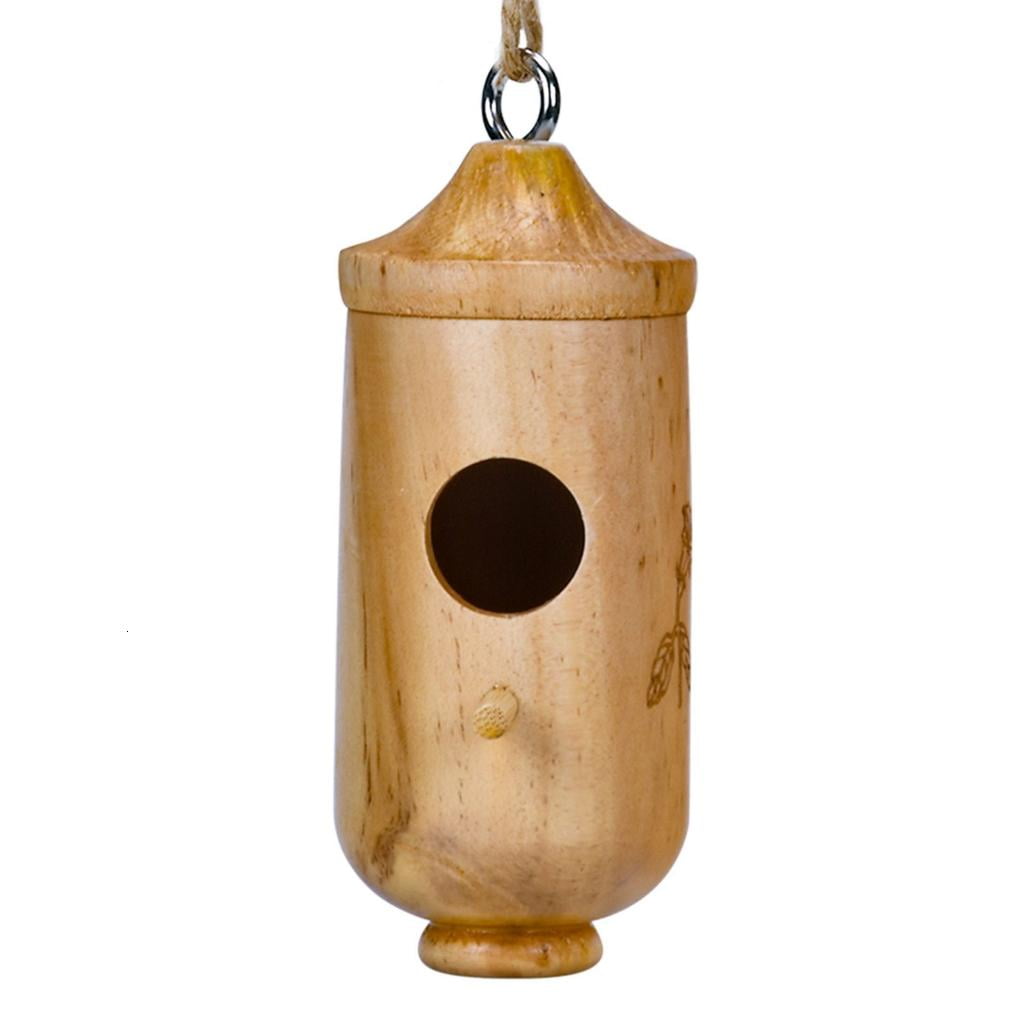 YongCo Comfortable Design Natural Wood Bird Sleep Houses Small Size Pet Parakeets Sparrows Indoor Outdoor Cage