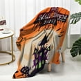 thumbnail image 7 of Happy Halloween Throw Blanket Cute Pumpkins Spooky Lightweight Cozy Flannel Blanket for Halloween Decorations Blanket for Bed Sofa Couch Blanket 75*100, 7 of 7