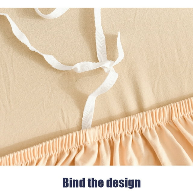 Xingzhi Solid Color Sofa Cover Elastic Couch Dust-proof Anti-slide Slipcover 1/2/3/4 Seater Covers Protector Full Coverage Beige M