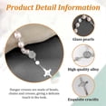 thumbnail image 3 of 2 pcs car rear view mirror rosary beads,rear view mirror hanging decoration,car rear view mirror rosary beads pendant,car accessories(silver and pink), 3 of 4