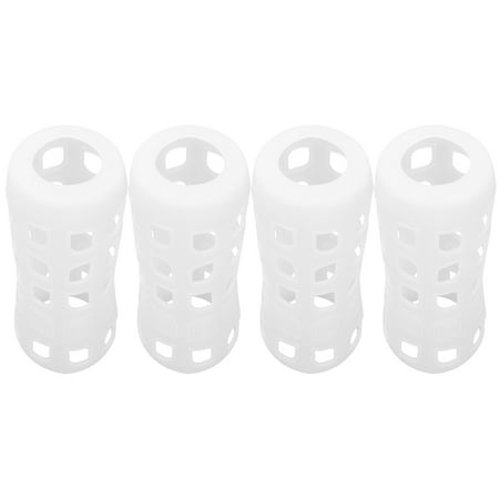 

FRCOLOR 4 Pcs Bottles Tin Silicone Cup Cover Bottle Heat Insulation Baby 15x6.5cm White