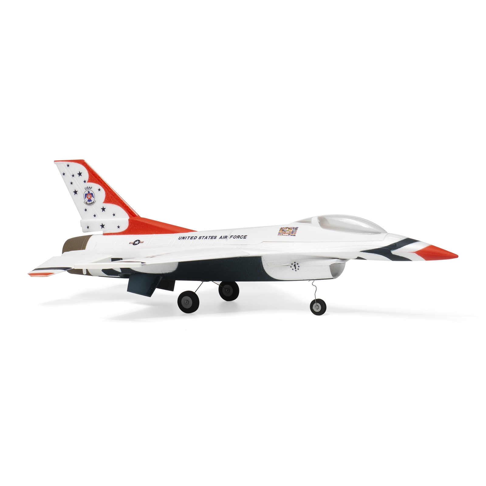 MinimumRC F-16 Thunder-Birds RC Plane for Adults, 30mm EDF 2S Brushless Power Delta Wing RC Jet Airplane with Gyro Stabilization, 290mm Wingspan Scale Model for Hobbyists - RTF