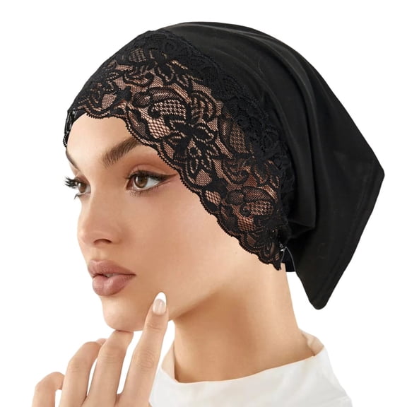 EazyTech Lace Headband Stretch Chemo Hat Hair Accessories Beanie Sleep Caps Head Coverings for Women Hair Loss