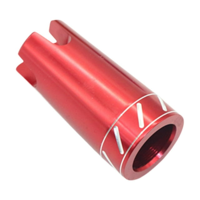 pitrice Fishing Rod Gimbal Metal Pole Cap for Holder Rod Rod Repair Black DIY Building Rod Red Length 5.5cm
