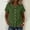 *Army Green, variant on Women's Peter Pan Collar Button Down Shirt, Short Sleeve Casual Blouse Army Green,Women's Plus XXL