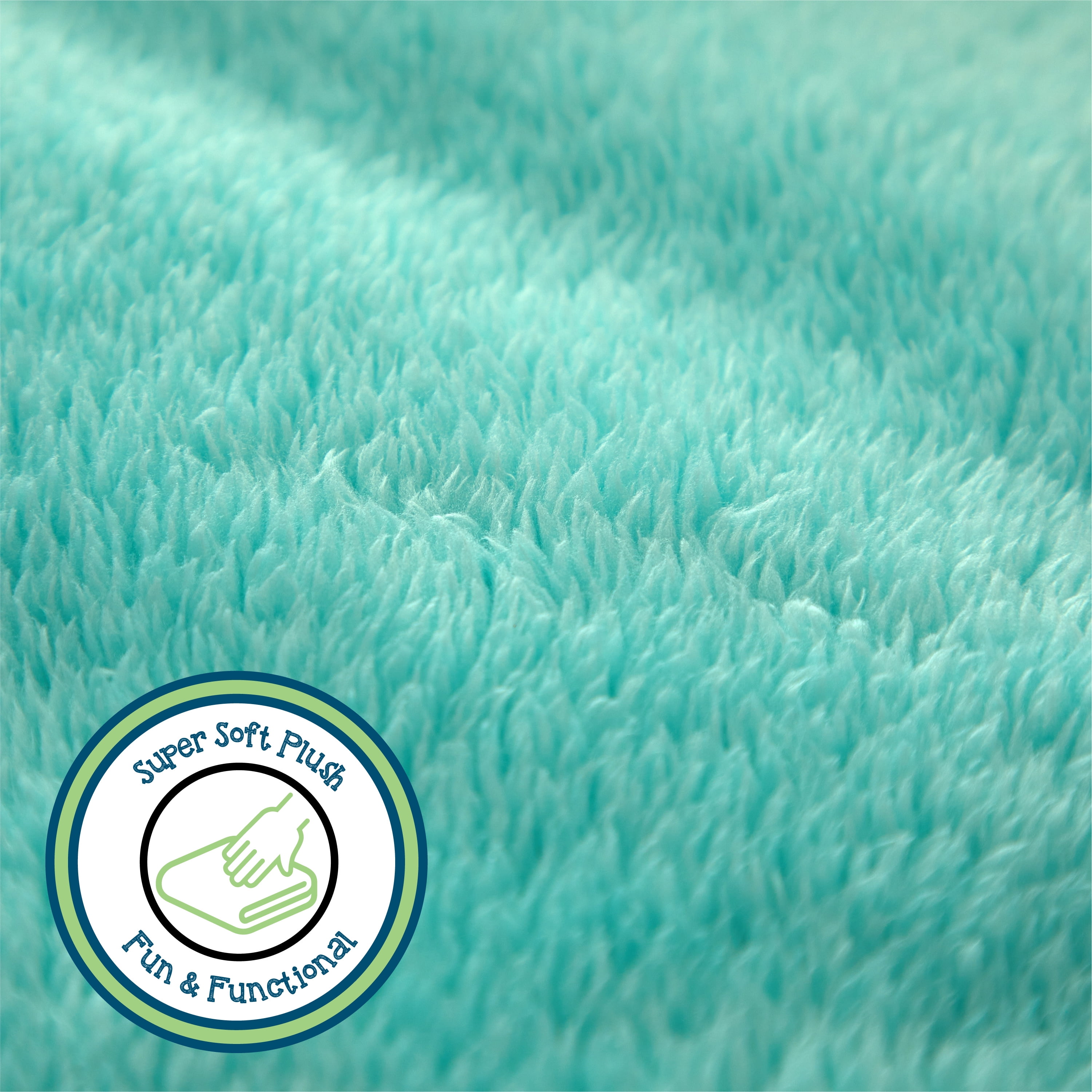 Your Zone Soft, Teal, Oversized, Fuzzy Throw Blanket for Kids, 72 x 50 inches