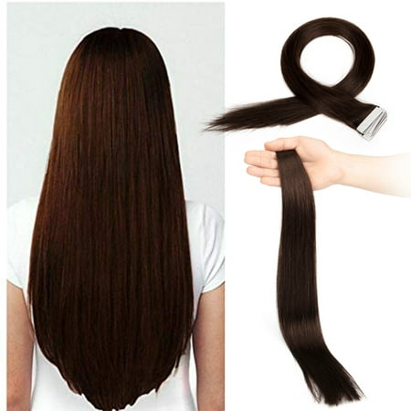 FLORATA Human Hair Extension Double Side Tape in Hair Extensions 16-22