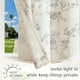 thumbnail image 5 of Cortinas de Cocina Jinchan Floral Gris de Lino 60x65 cm 2 Paneles, 5 of 9