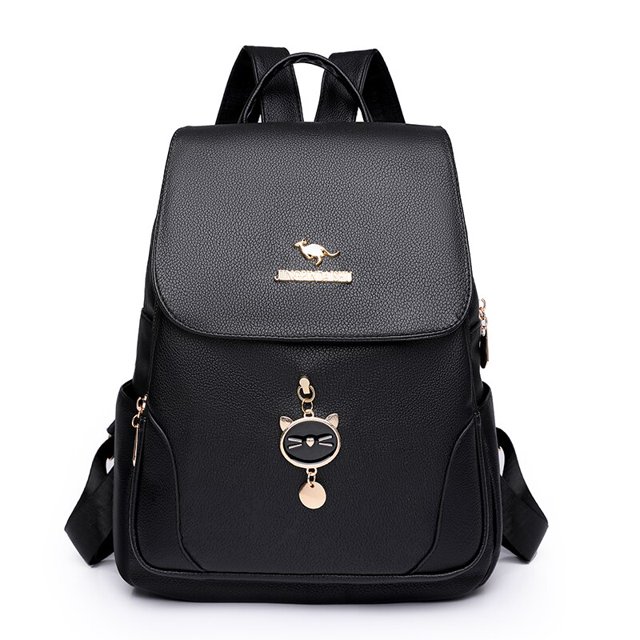 Mochila De cuero suave de Pu para mujer, Bolso pequeño ligero de viaje de ocio al aire libre, versátil, a la moda Fivean unisex