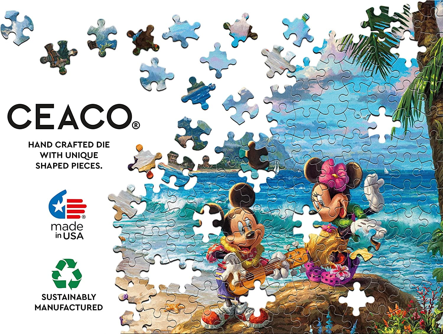 Ceaco 300-Piece Thomas Kinkade Disney Mickey & Minnie in Hawaii