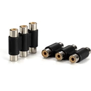 THE CIMPLE CO - Triple RCA Coupler Female to Female, AV RCA Extension Adapter for TV HDTV 25 pk