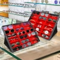 thumbnail image 2 of Eyeglasses Sunglasses Display Stand Holder Rack Case, Eyeglass Display Box Sunglass Stand for Multiple Glasses(18Pairs), Eyewear Eye Glass Display Sunglass Rack Tabletop Organizer, 2 of 7