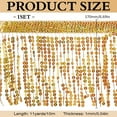 thumbnail image 2 of 11 Yards Gold Sequins Fringe Trim 6.69 Inch Sparkling Fringe Tassel Trimming Sequin Tassels Sewing Decoration for Latin Dress Stage Costume Sewing Crafts Party Decoration, 2 of 8