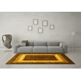 thumbnail image 3 of Ahgly Company Indoor Square Persian Yellow Traditional Area Rugs, 5' Square, 3 of 4