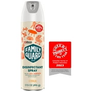 FamilyGuard Brand Disinfe Countant Spray 17.5 oz, Citrus. Disinfe Counts 100+ hard, non-porous surfaces including where kids & pets play