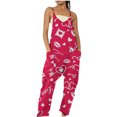 thumbnail image 1 of Styesk Pantalons pour Femmes Combinaisons Sans Manches Amples en Lin Jambes Larges, 1 of 4