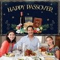 thumbnail image 3 of Happy Passover Backdrop 8x4ft Jewish Holiday Decoration Hanging Jewish Pesach Wall Background Decor Passover Background for Wedding Festive Welcome Porch Sign Banner Passover Party Supplies, 3 of 7