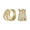 Gold-Tone, variant on Womens Pave CZ Five Rows Wide Criss Cross Huggie Hoop Earrings Wedding Party 0.6 Inch Gold Plated
