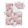 thumbnail image 5 of Shih Tzu Dogs and Flowers Duvet Cover and Pillowcase Set for Single Bedding, Bedroom Accessories for Kids Teens, 5 of 5