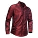 thumbnail image 2 of Camisas Tipo Para Hombre Camisa de moda casual para hombre de primavera Camisa de manga larga de disco de los años 70 para hombre (Red, L), 2 of 4