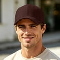 thumbnail image 6 of Baseball Caps For Men And Women Adjustable Casual Baseball Cap Solid Color Outdoor Sun Protection Sports Hat For Workout Golf & Everyday Wear Coffee, 6 of 7