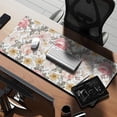 thumbnail image 2 of Long Mouse Pads for Desk,Pioneer Flower Floral Print Pattern Desk Mats on Top Of Desks, Desk Mouse Pad Extra Large with 3mm Non-Slip Base and Stitched Edge for Gaming,Office,Work,Home 35.4"x15.7", 2 of 6
