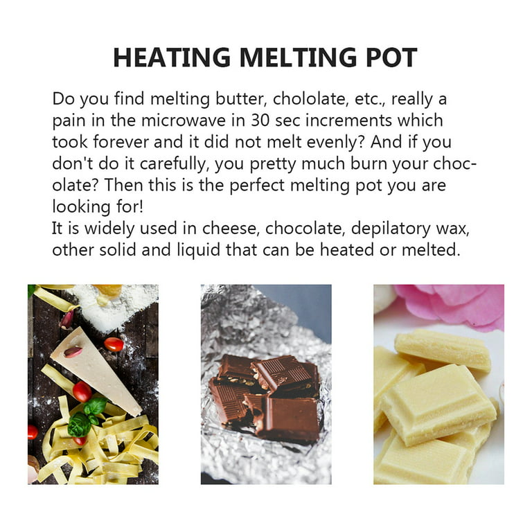 1pc Stainless Steel Chocolate Melting Pot, Silver Butter Melter For Baking