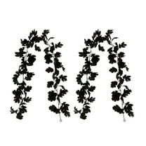 Fall Oak Leaves Garland Autumn Garland Decor, 5.7ft Artificial Oak Leaves Garland for Thanksgiving Home Wedding Fireplace Party, 2pcs