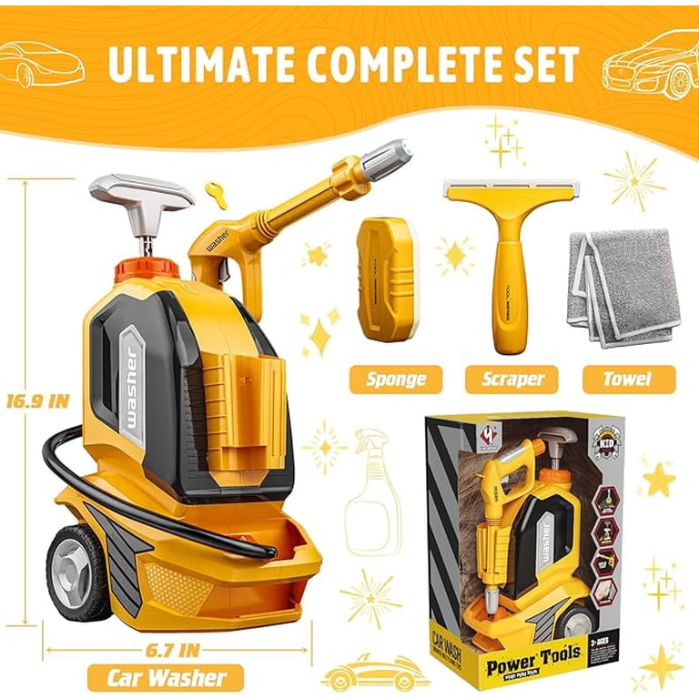 EP EXERCISE N PLAY, Kids Clean Car Washer Toys, 5 Piece Set