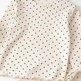 thumbnail image 5 of QTBIUQ Girls 2PC Polka Dot Fall Set Ruffle Trim Sweatshirt and Elastic Waist Straight Pants Outfit Set, 5 of 5