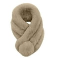 thumbnail image 2 of Elainilye Fashion Womens Faux-fur Scarf Shawl Wrap Scarves Versatile Warm Imitation Three Tube Scarf Winter Thickened Plush Scarf,Gold, 2 of 5