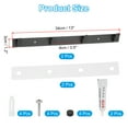 thumbnail image 2 of Unique Bargains Coat Rack Wall Mount, 13" Metal Chamfer Wall Hooks Rail with 4 Hooks, Black, 2 of 5