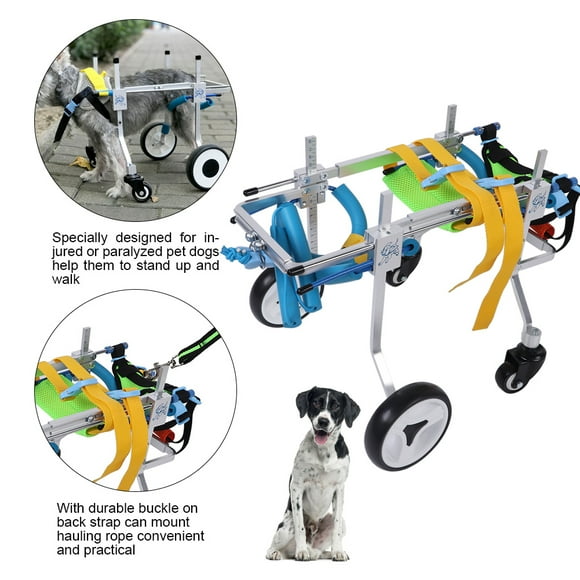 Fauteuil Roulant pour Animaux, Petit Moyen Chien Chat Marche Jambes Réhabilitation Handicapé TP