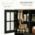 thumbnail image 6 of S-HOME Versatile Freestanding Cabinet with Glass Doors, Adjustable Shelves and Countertop for Dining Room Storage, Black, 6 of 11