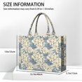thumbnail image 3 of Large Capacity Tote Bag,Pioneer Flower Floral Print Pattern Handbag Fashion Luxury Tote Bag,15.7"x13"x 5.1" Inches,Laptop Compatible, 3 of 6