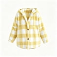 thumbnail image 6 of Admvng Women's Checkered Jacket Hooded Long Sleeve Casual Warm Outerwear, 6 of 9