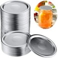 thumbnail image 3 of 24/48/72 Wide Mouth Mason Jar Lids, Split-Type Canning Jar Lids with Leak Proof Silicone for Mason Jar Canning Lids (Silver, 85mm), 3 of 7