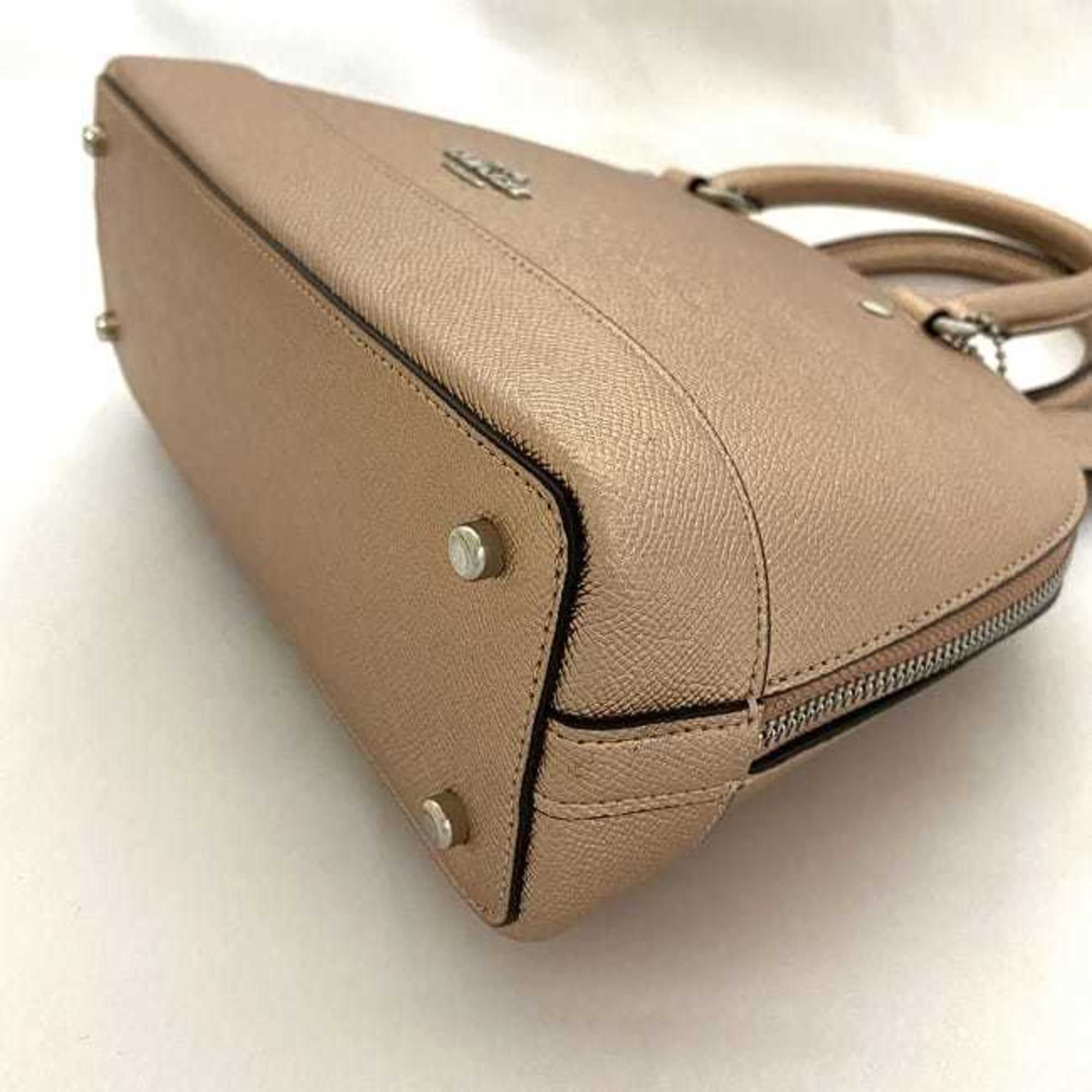 Pre Owned Coach bag pink gold metallic F29170 Sierra Satchel